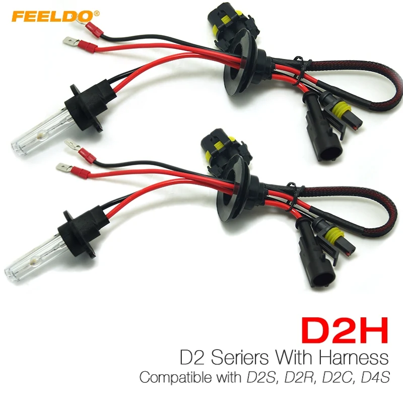 FEELDO 1 пара 35 Вт D2H HID ксеноновые лампы совместимые с D2S/D2R/D2C/D4S для