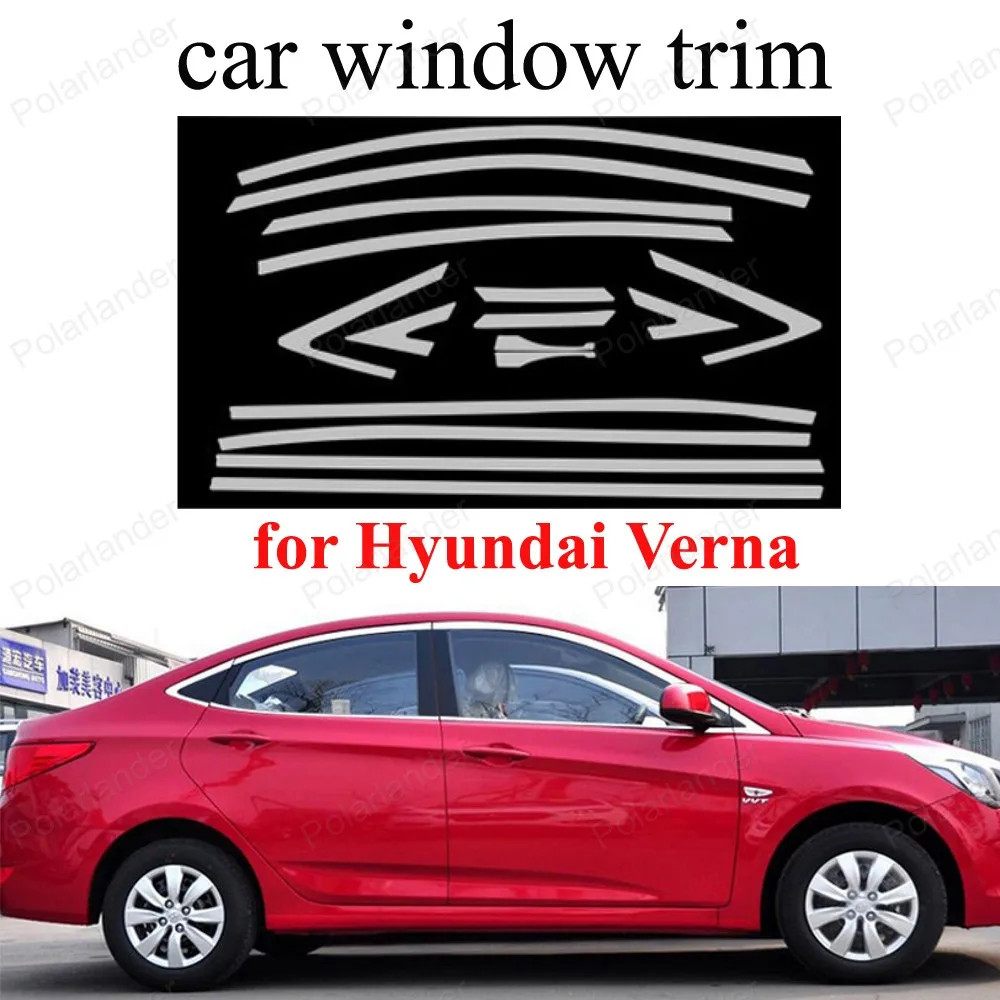 

Stainless Steel Decoration Strips For H-yundai Verna Sill Frame Car Window Trim Car Styling