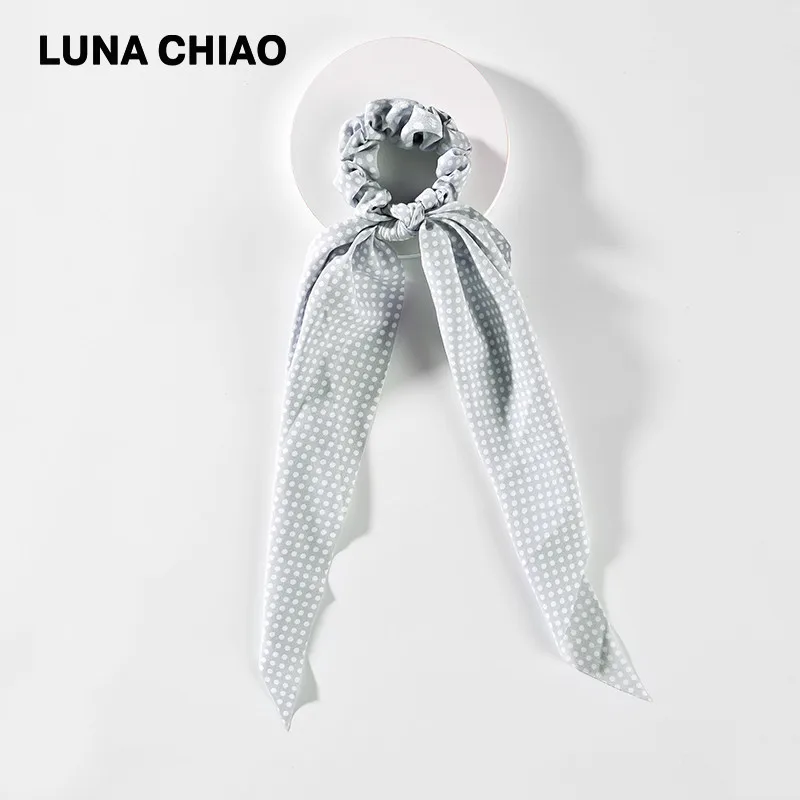 LUNA CHIAO, модные женские аксессуары для волос, тканевые банданы, резинки для волос, змеиный Леопардовый принт, шарф, конский хвост, держатель