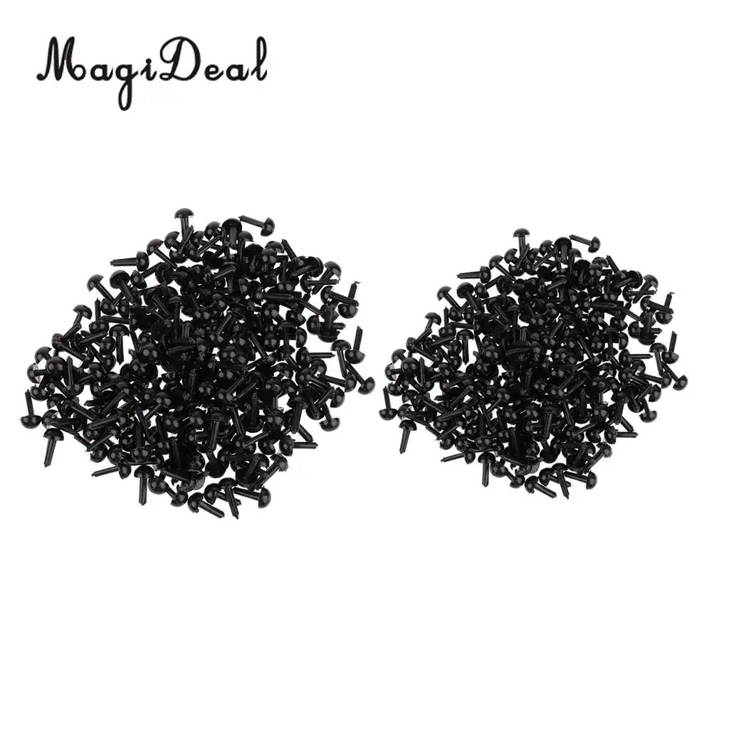 

400Pcs Black Plastic Safety Eyes for Teddy Bear Plush Animal Dolls Toys Children Girls DIY Toys Crafts Accessories