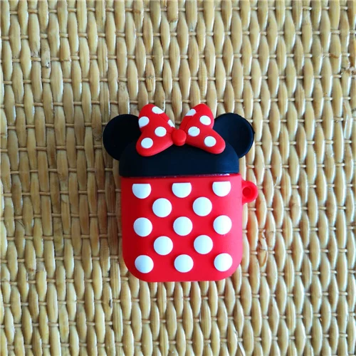 Minnie 3D мультяшный милый мягкий силиконовый чехол для Apple Airpods чехол для гарнитура для Airpods Box Air Pods чехол Аксессуары для наушников - Цвет: Minnie