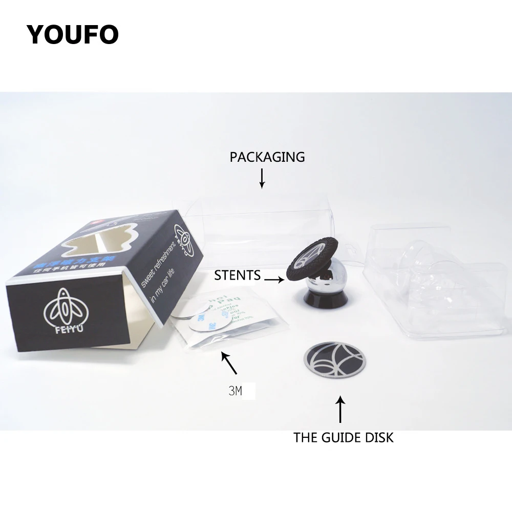 Новые Магнитные 360 Градусов Маунт Автомобиля Комплект Держатель Магнит Телефон