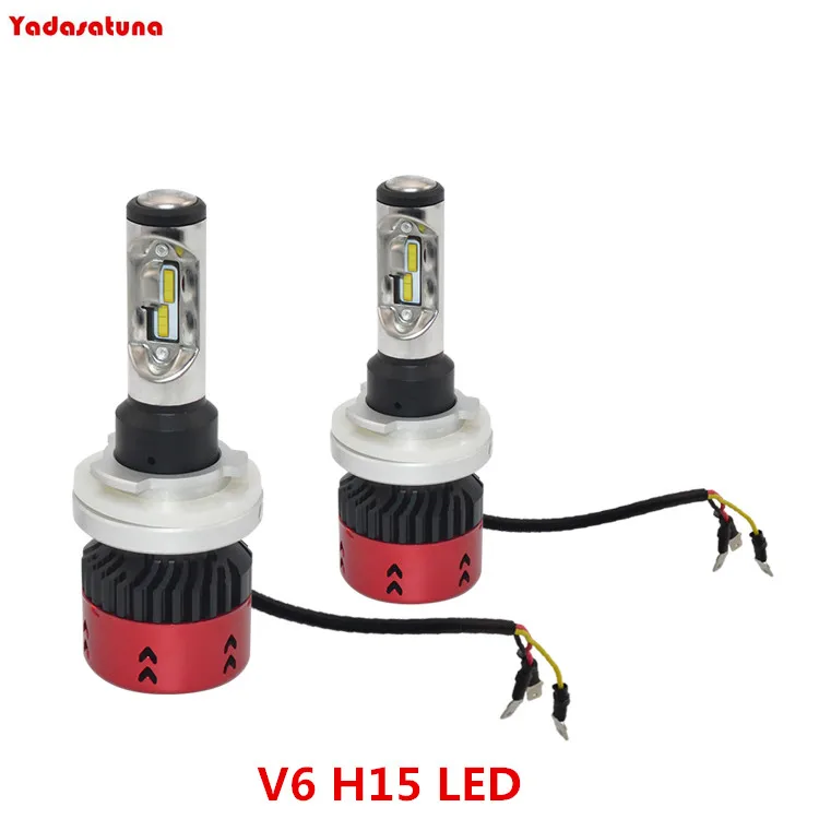 

2x Universal Error Free H15 LED 55W Car Headlight Lamp DRL Bulb Daytime Running Light for Ford Kuga Golf 7 Mazda CX 5 Audi BMW