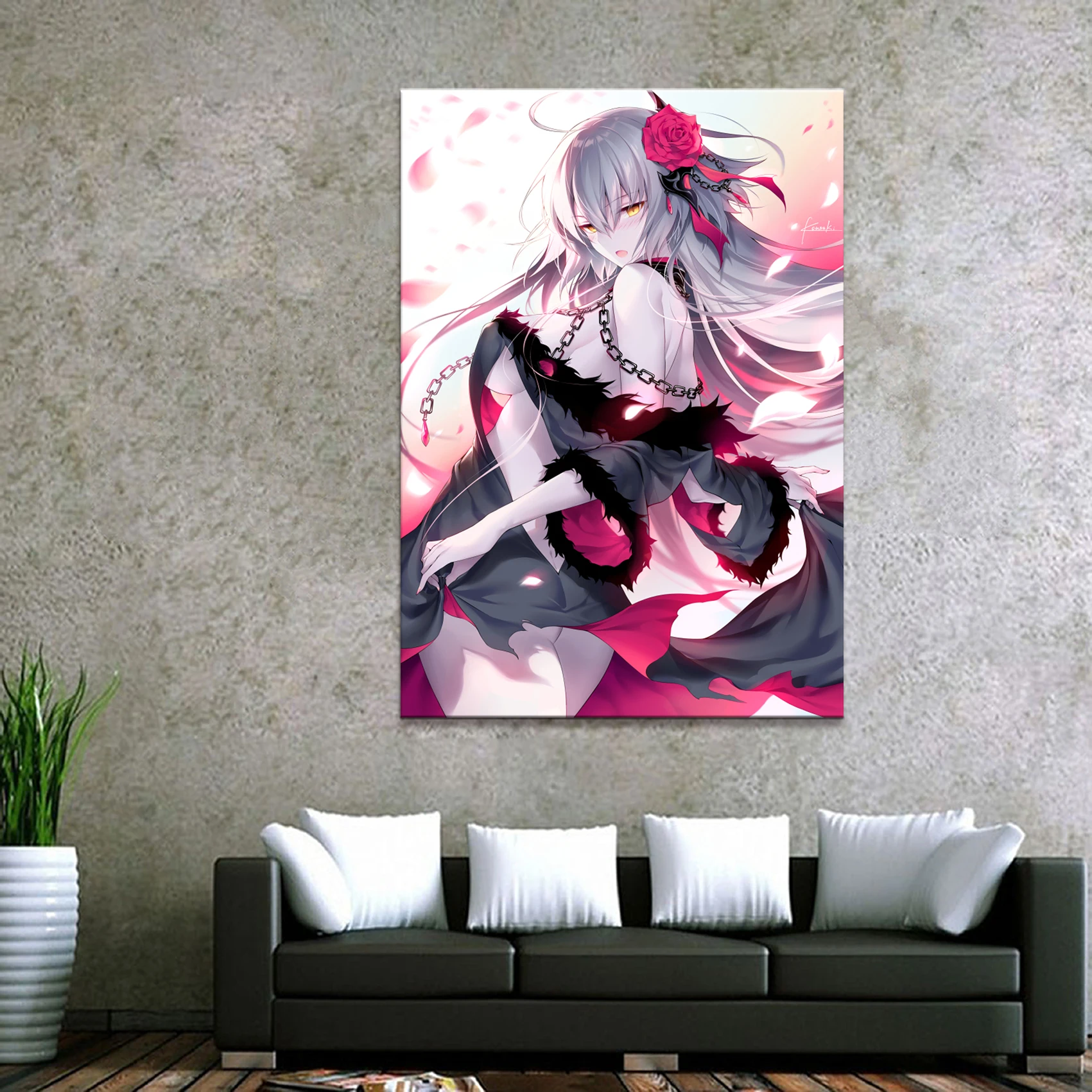 Домашний декор холст 1 штука милый сексуальный аниме Fate Grand Order художественные