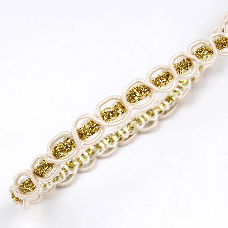 10 ярдов/лот 5 мм золотые серебряные вышитые тесемка шнурка полиэфира домашние