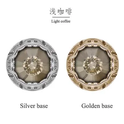 Light coffee 12 мм круглой формы плоские стеклянные кристаллы стразы, форма птичьего гнезда основа пришить камни для diy ювелирных аксессуаров - Цвет: Light coffee