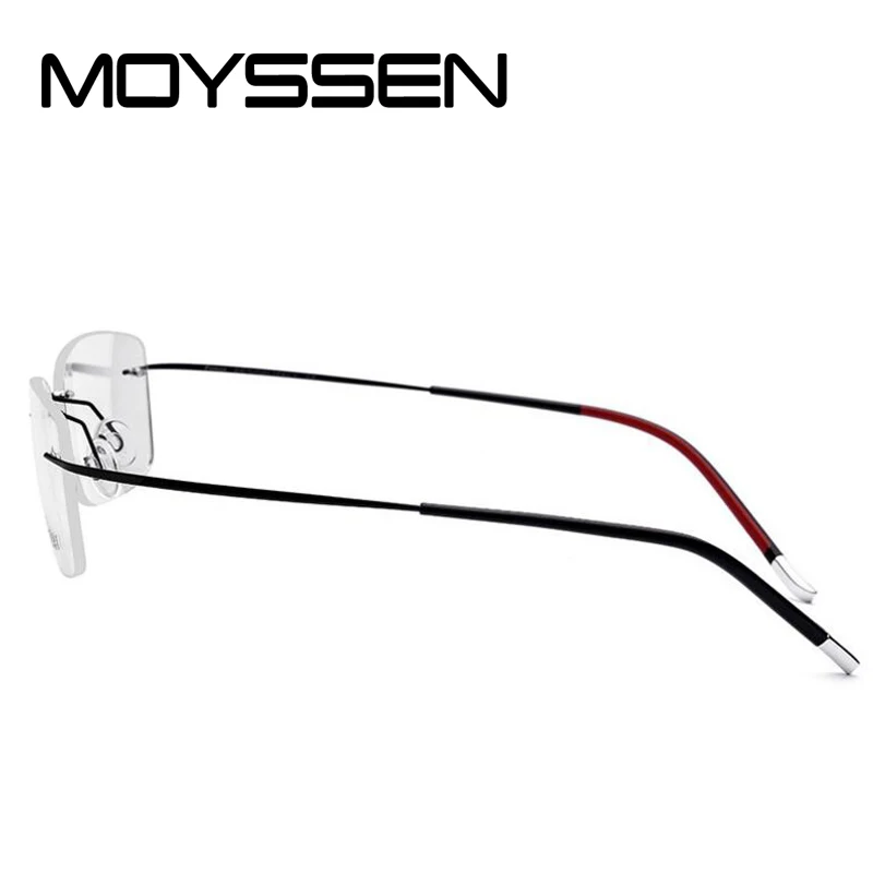 MOYSSEN Мужской Бизнес Стиль 100% B титановая безободковая оправа супер гибкие легкие
