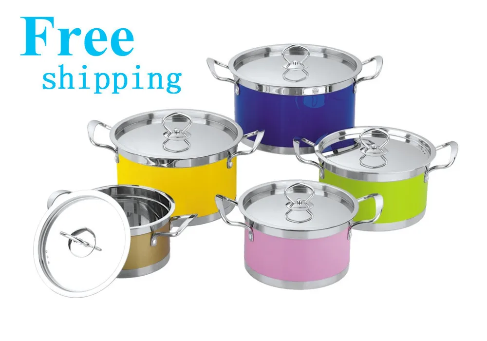 Кухня столовая бар 10 шт. Нержавеющая сталь кухонная посуда набор Индукционная