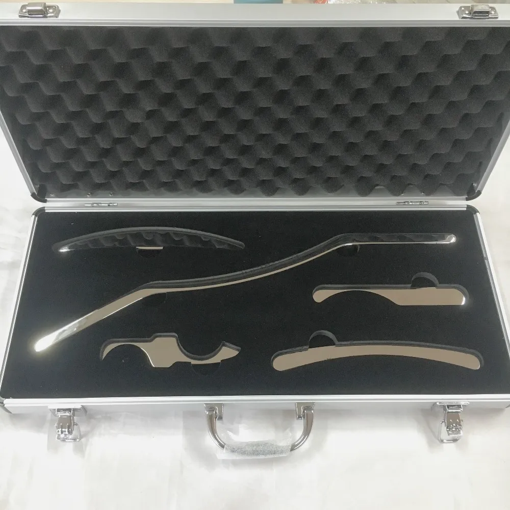 5 в 1 Набор Gua Sha из нержавеющей стали, медицинские инструменты Guasha IASTM из нержавеющей стали для Myofascial Release