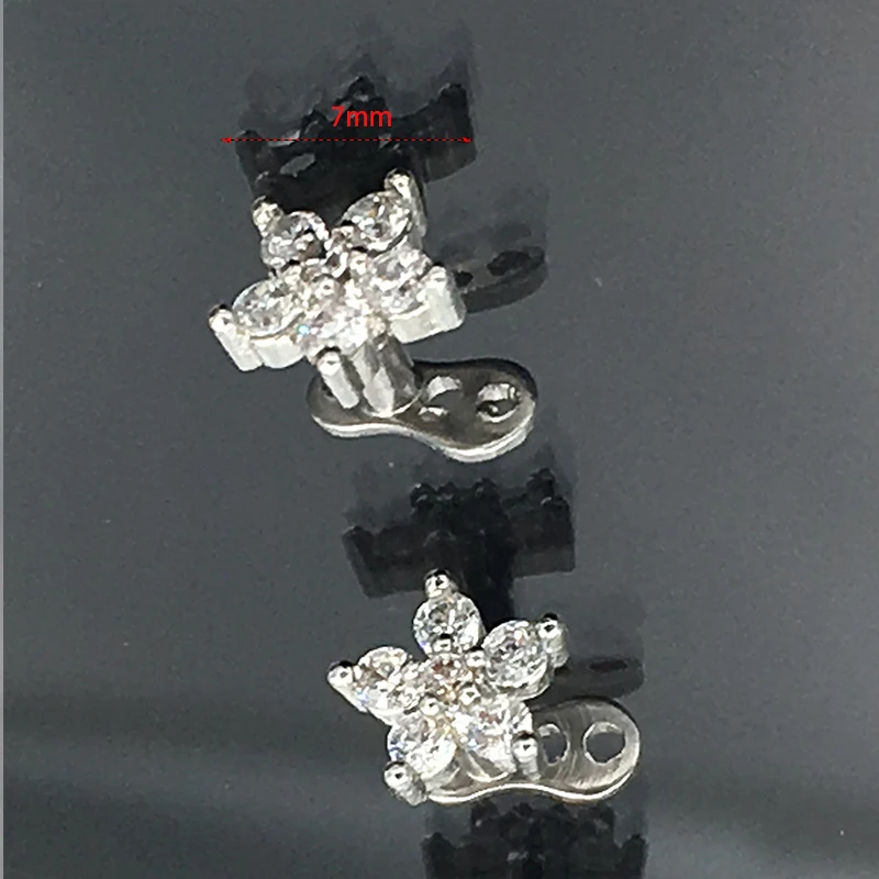 Цветок микро Кожный Якорь ювелирные изделия для пирсинга кожи хирургическая