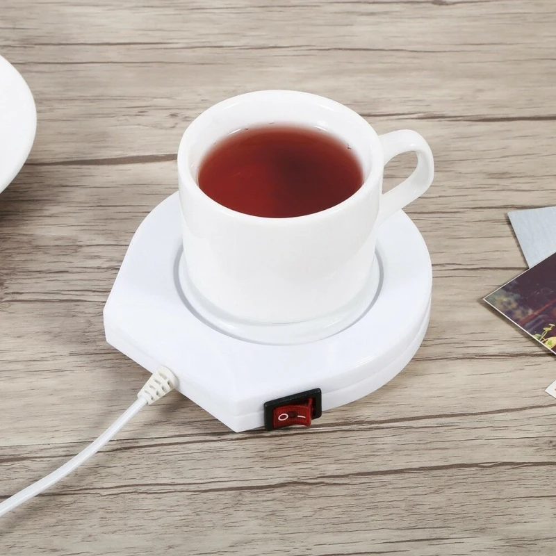 2 шт. Портативный USB Электрический стол салфетки Coaster сохраняет тепло в солнечном