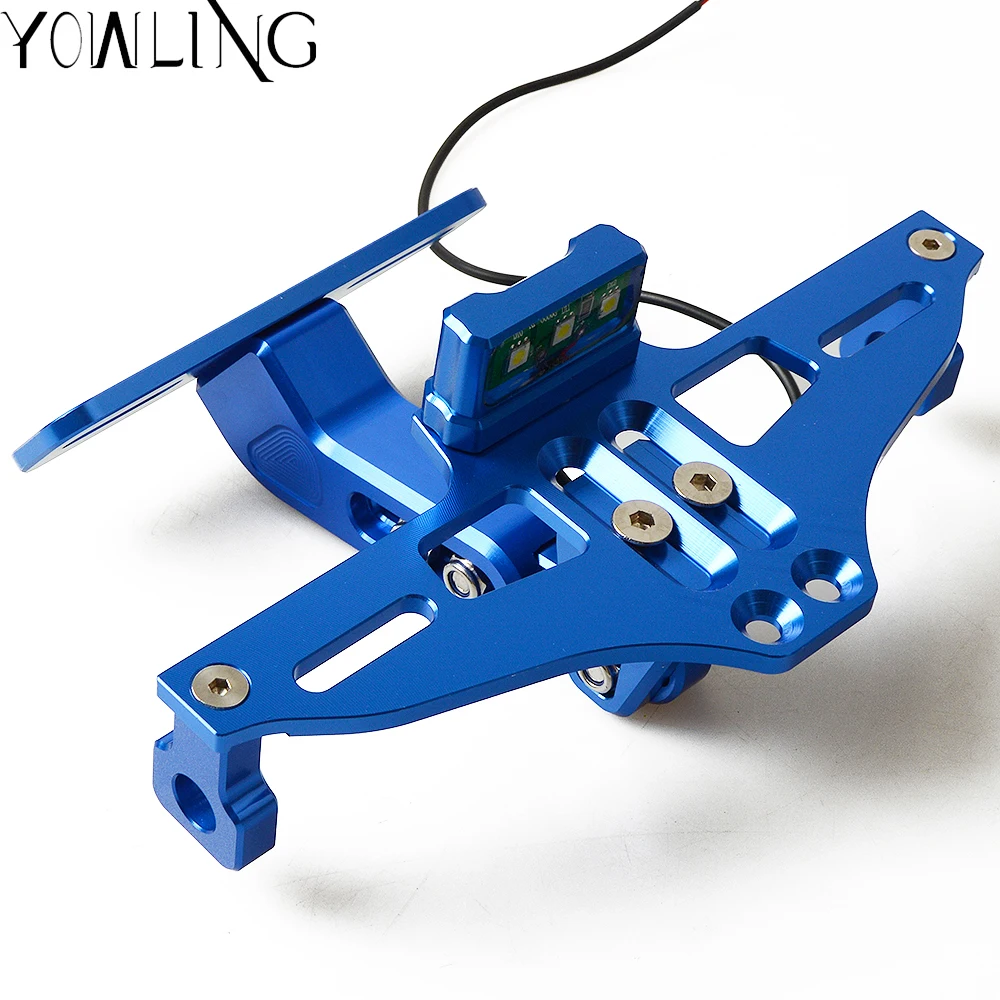 

Motorcycle Accessories CNC Rear License Plate Mount Holder with LED Light For Yamaha XT1200 Super Tenere/ES XT660 R/X/Z Tenere