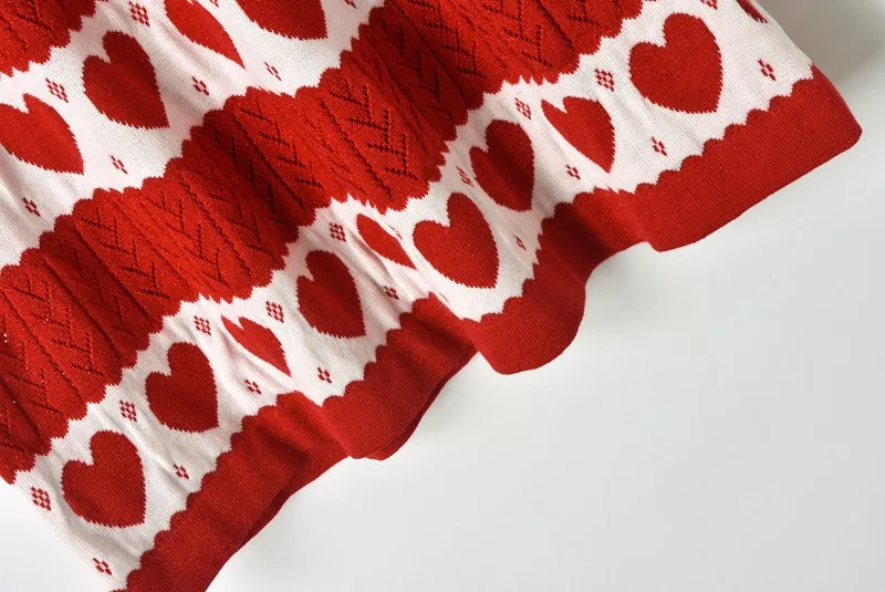 Женское трикотажное платье-свитер Love Heart платье трапециевидной формы длиной до