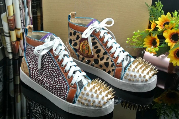 Women fashion lace up red bottoms 