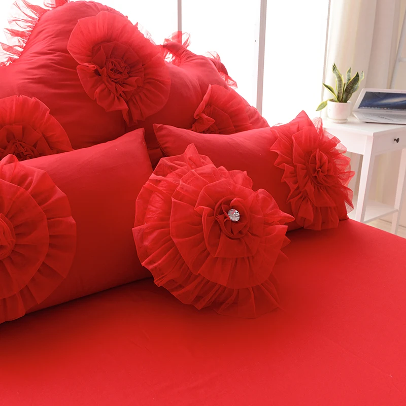 Роскошный свадебный комплект постельного белья из 100% хлопка ручного сложения