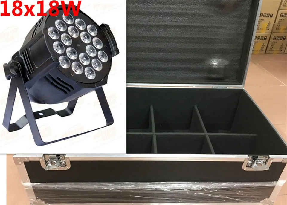 6 pz 18x18 W LED Par Luci con 1 кейс rgbwa uv 6in1 led par luce|rgbwa 6in1|led parrgbwa |