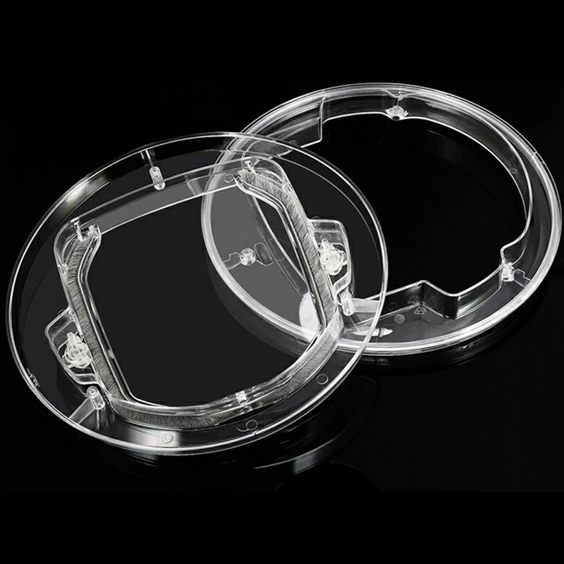 Прозрачная Круглая откидная дверь для собак стеклянная пластиковые бытовые