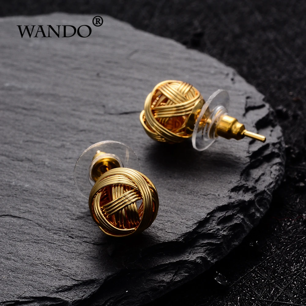 

WANDO Small twist ball earrings earrings wholesale, Italy Turkey Ethiopia French little girl gift lady Valentine's Day Gifts E51