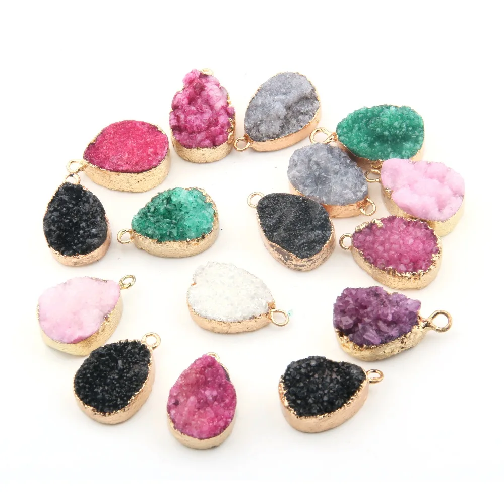 Wholesale 8 Color Water Drop Shape Crystal Natural Stone Pendant DIY for Necklace or Jewelry Making | Украшения и аксессуары