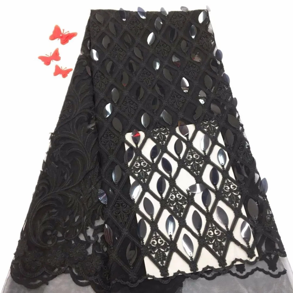 

Cassiel New French Net Lace Fabric 2019 Latest African Lace Fabric With Embroidery Mesh Tulle Sequins Lace Fabric Material