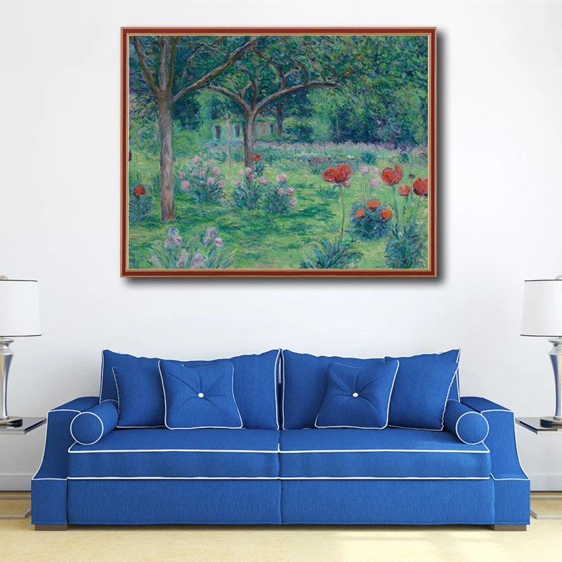 OUYIJIA Monet 5D DIY Пейзаж Деревья цветы масляная живопись Алмазная вышивка картина