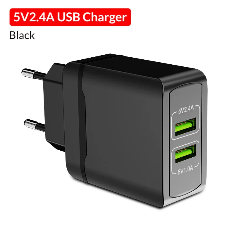 EU Dual USB 2.4A ZNP Quick Charge 3,0 28 Вт QC 3,0 адаптер зарядного устройства с двойным USB ЕС Путешествия стены мобильного телефона Быстрая зарядка для iPhone samsung Xiaomi - Тип штекера: EU Dual USB 2.4A