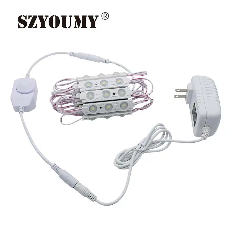 SZYOUMY DIY Стиль светодиодное зеркало с переключателем диммер и источник питания