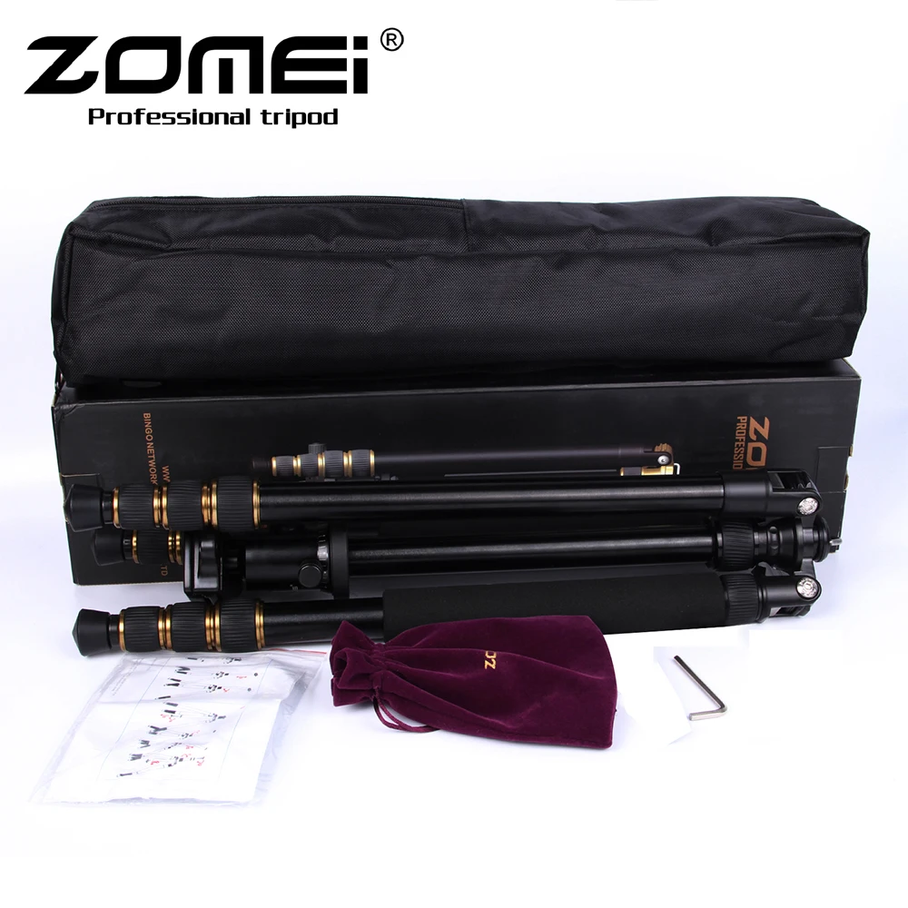 

Zomei Z668 Professional Aluminium Alloy Tripod Kit Monopod For DSLR Camera Light Compact Portable Stand Better than Q666