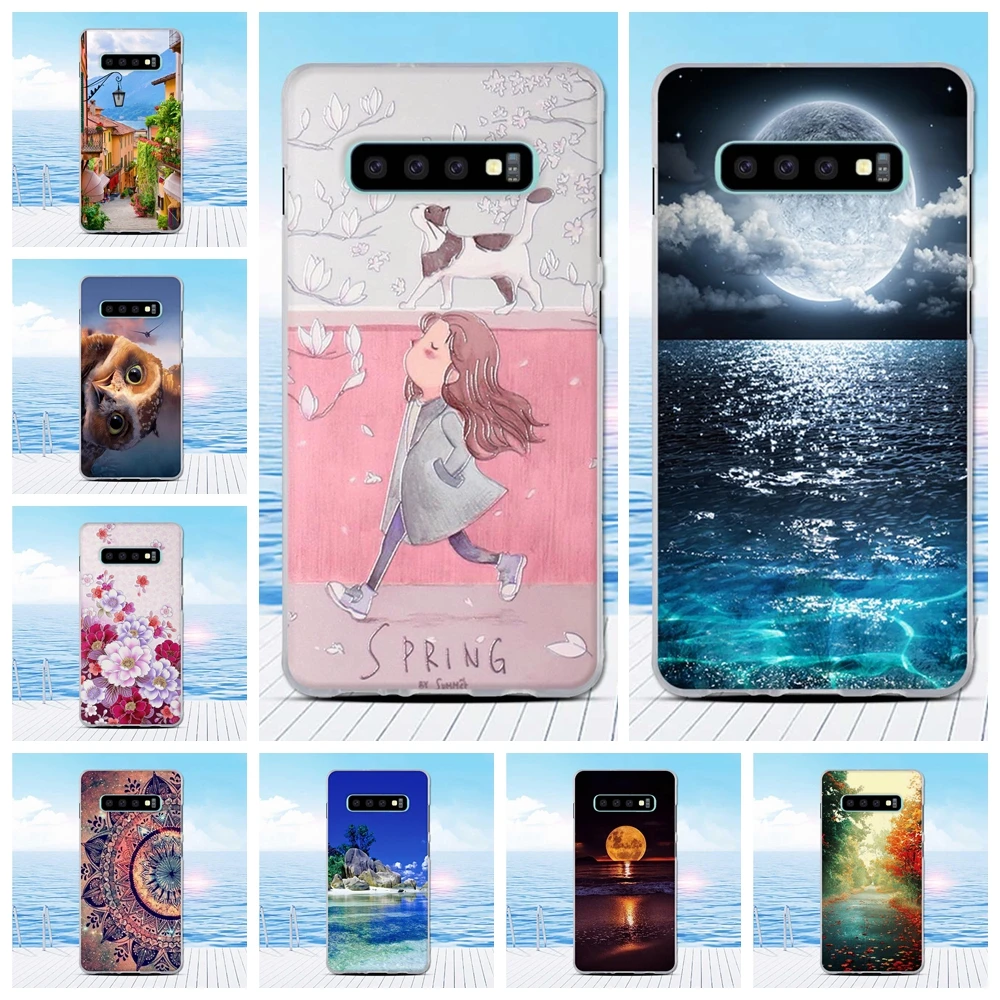 For Samsung Galaxy S10 Plus Case Soft Silicone Fundas Pattern Bumper S 10 TPU Cover | Мобильные телефоны и аксессуары
