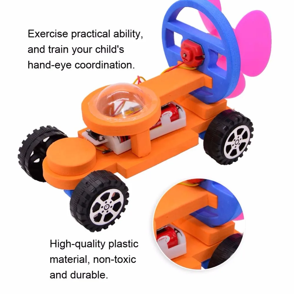 DIY заводная игрушка электрический сборный автомобиль игрушки интеллектуал Авто
