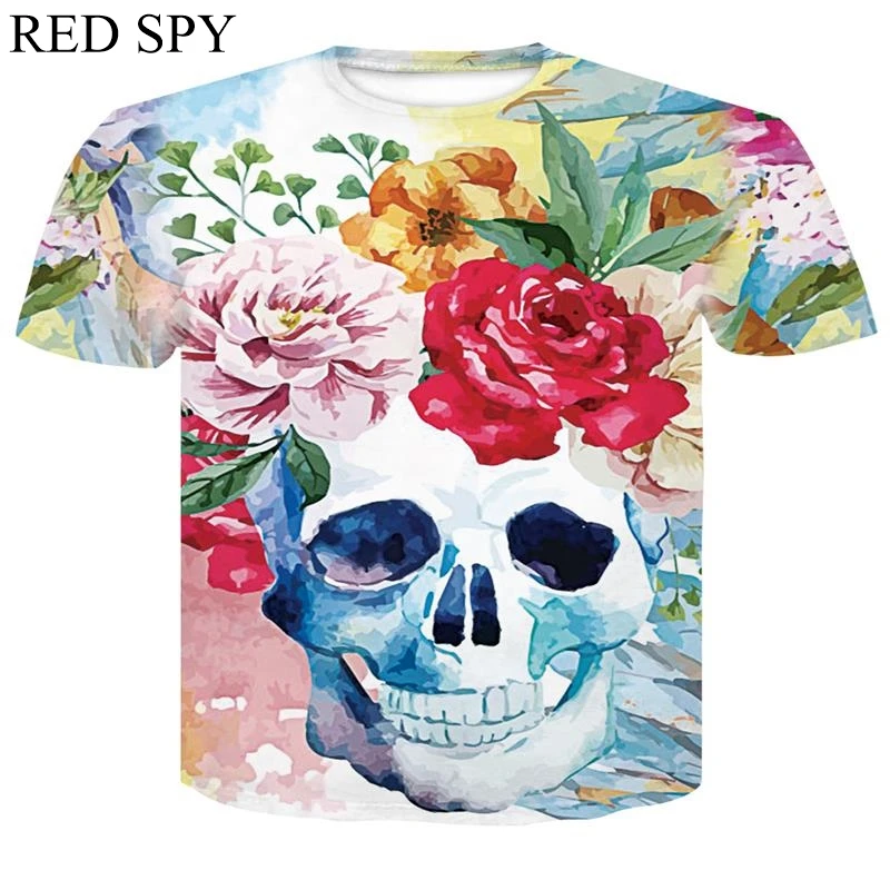 2018 new skull 3D T Shirt Men Fitness Compression Shirts Tops Male Print Superhero Superman punisher Crossfit Anime T-Shirts | Мужская