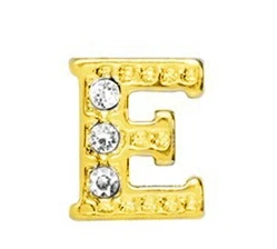 Алфавит A-M с надписью сделай сам плавающий медальон золотого цвета со стразами 20