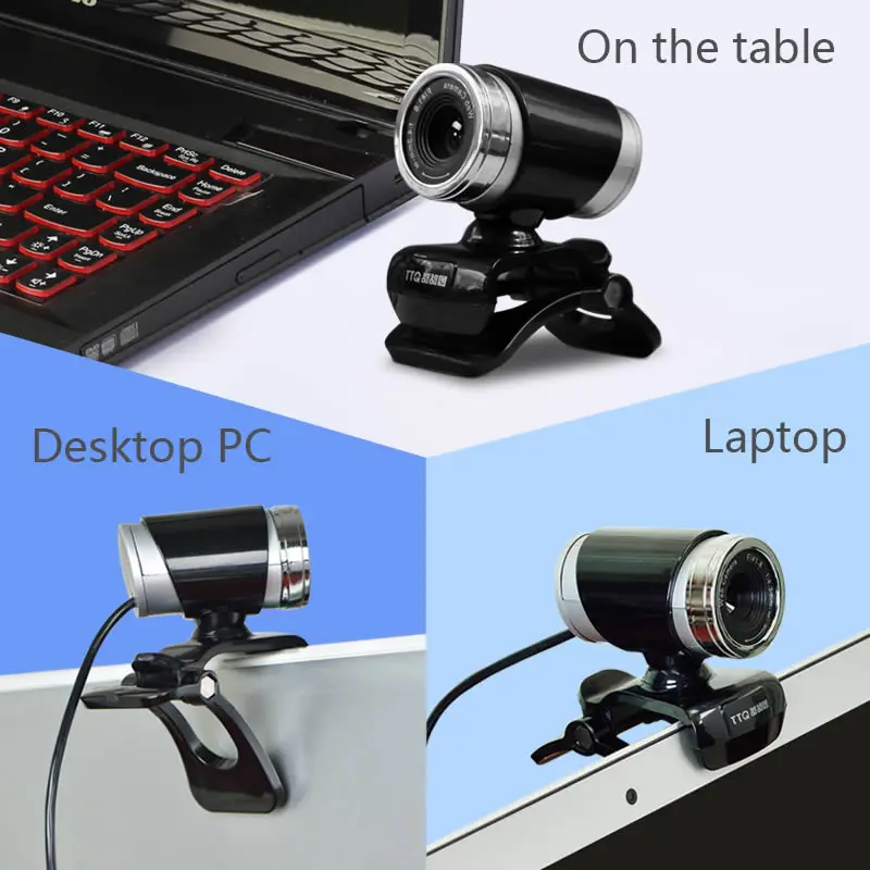 TTQ USB 2 0 веб камера для настольного компьютера и ноутбука Skype кабель 1 5 м HD с ночным
