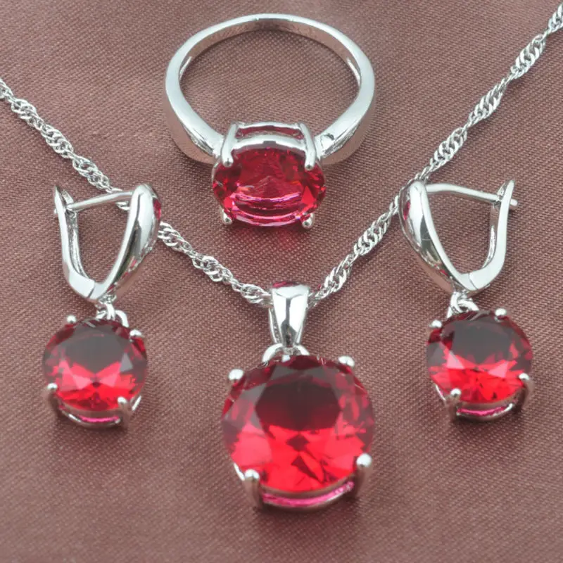 Женские открытые туфли Красного цвета циркония круглые запонки серебренные