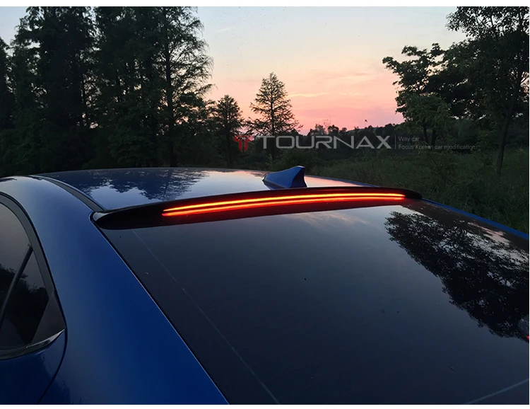 

use for hyundai elantra 2016-2018 spoiler elantra spoiler with LED light High Quality ABS Material Car Rear Wing black spoiler