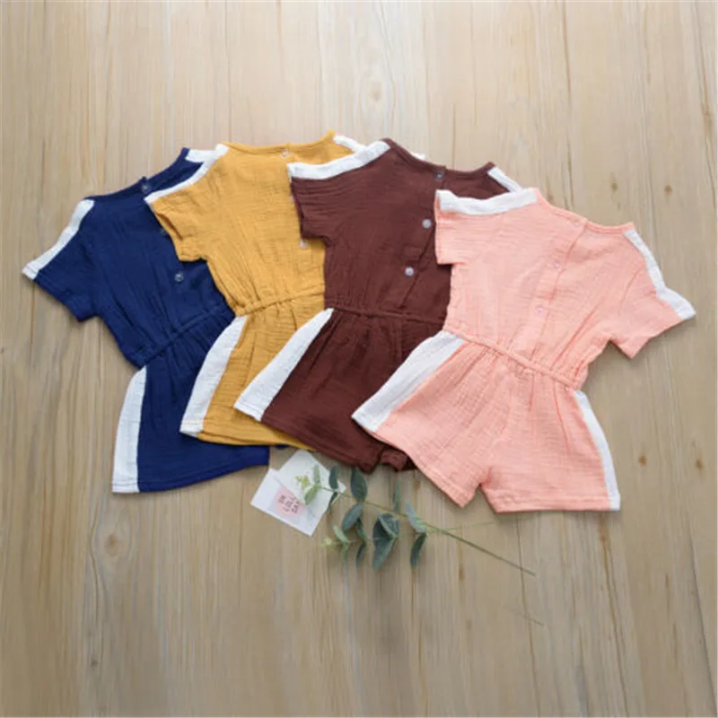 

Casual Baby Girl Cotton Romper Casual Toddler Kids Baby Girl Casual Crew Neck Romper Shorts Pants Outfits Short Sleeve Tracksuit