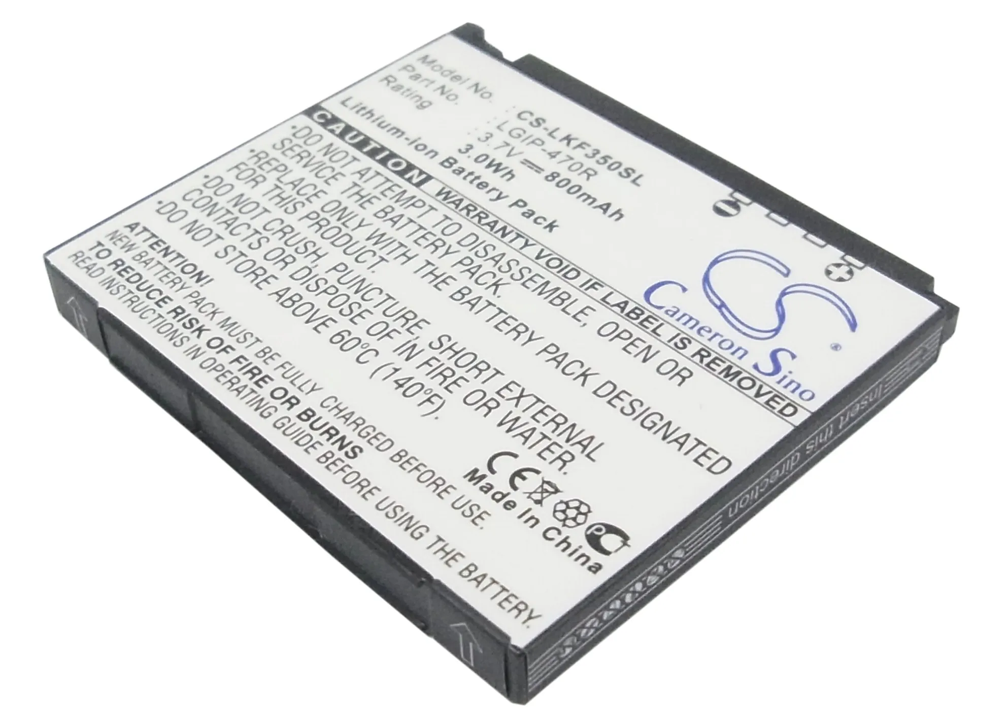 Cameron Sino 800mAh аккумулятор LGIP 470R SBPL0096501 SBPL0096502 для LG KF350 мороженое KP500 печенья KP501|cameron