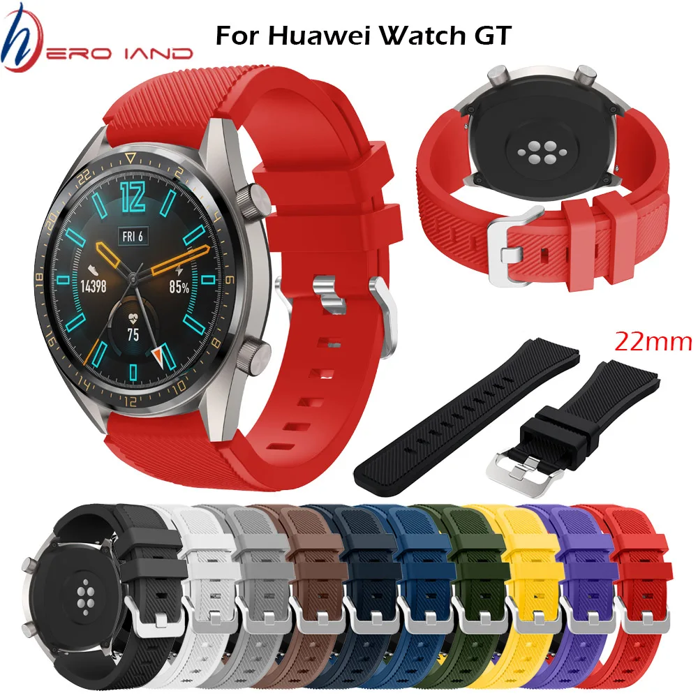 Ремешок силиконовый для Samsung Galaxy watch 46 мм 22 браслет наручных часов Hero Iand Gear S3 Frontier