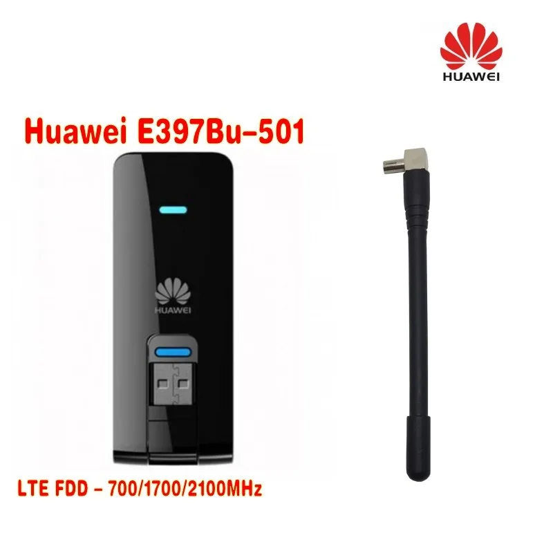 100% Original Huawei E397bu-501 4G Wireless Mobile USB Modem Unlock plus antenna
