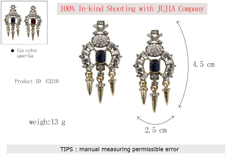 Серьги пусеты JURAN E3210 модные высококачественные серьги с заклепками|earring wire|rivet