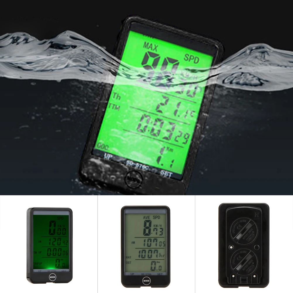 Hot -screen Bicycle Multi-Functional Stopwatch Odometer Computer Large Backlight LCD Display | Спорт и развлечения
