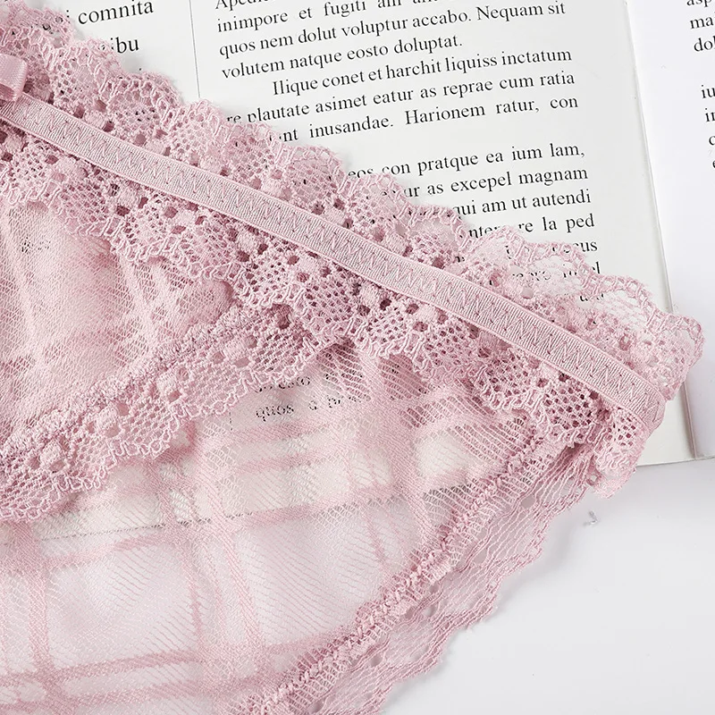 151301 сетчатые трусики с низкой талией бесшовные Кружевные Трусики-бикини |