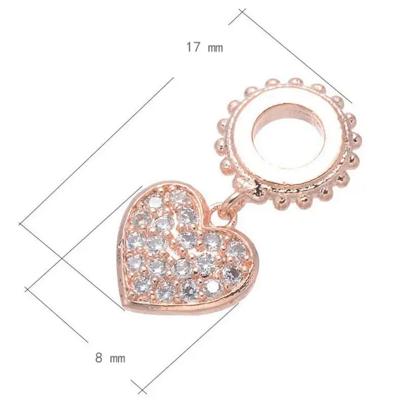 Роскошный кубический цирконий Стразы Сердце Луна Звезда цветок шармы для