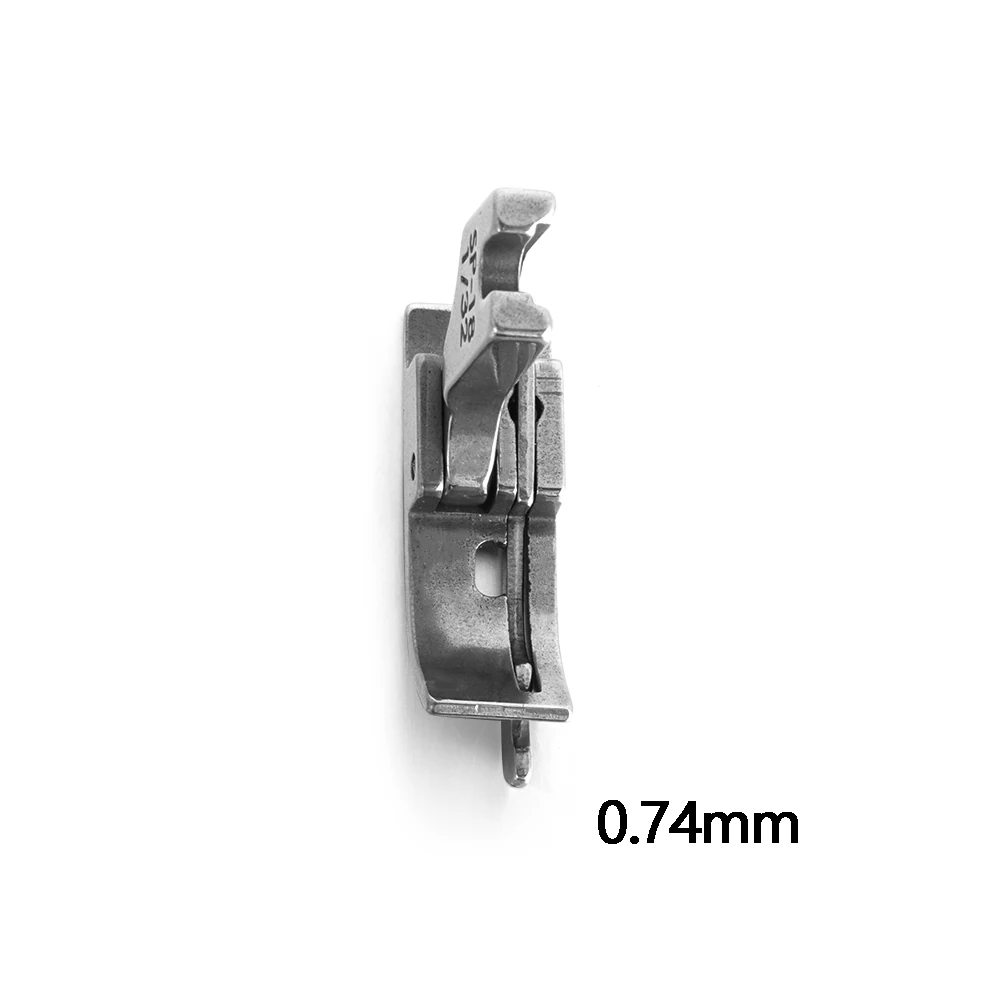 0.74mm 5 размеров многофункциональная правая и широкая лапка промышленная швейная машина частей полный стальной машинный шов Лапка для швейной машинки - Цвет: 0.74mm
