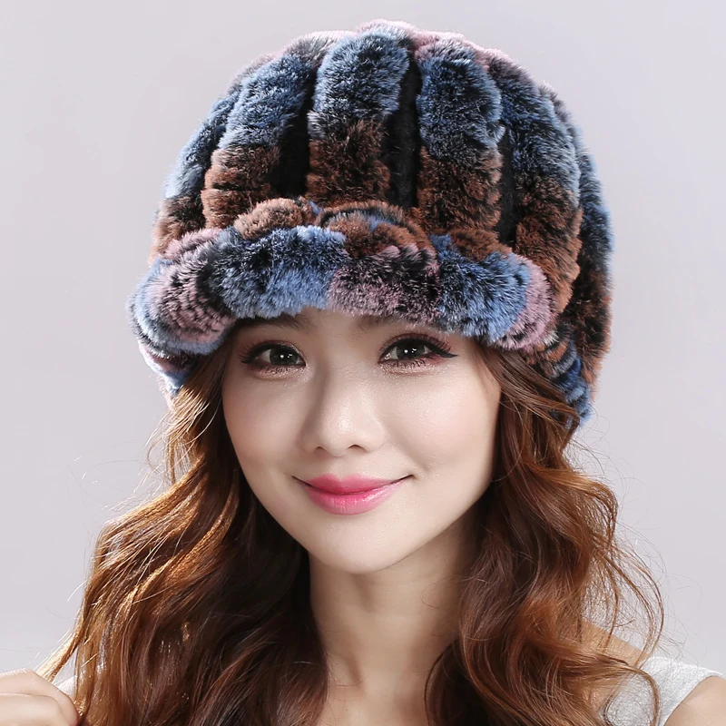 Sheernuo Новые осенне зимние меховые шапки женские теплые толстые из меха бобра
