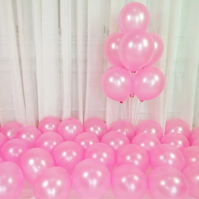 Pink 20/50 шт. 10 дюймов жемчужные латексные шарики для свадебного украшения праздника гелиевые шары Беби Шауэр детский игрушки шарики ко дню рождения - Цвет: Pink