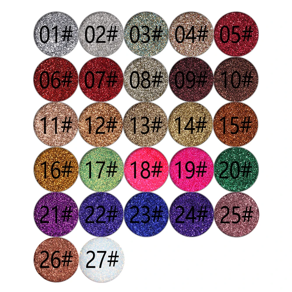 MISS ROSE 27-Color Glitter Eyeshadow Palette Easy to Wear Soft Shimmering Metallic Eye Cosmetic Paleta De Sombra TSLM2 |