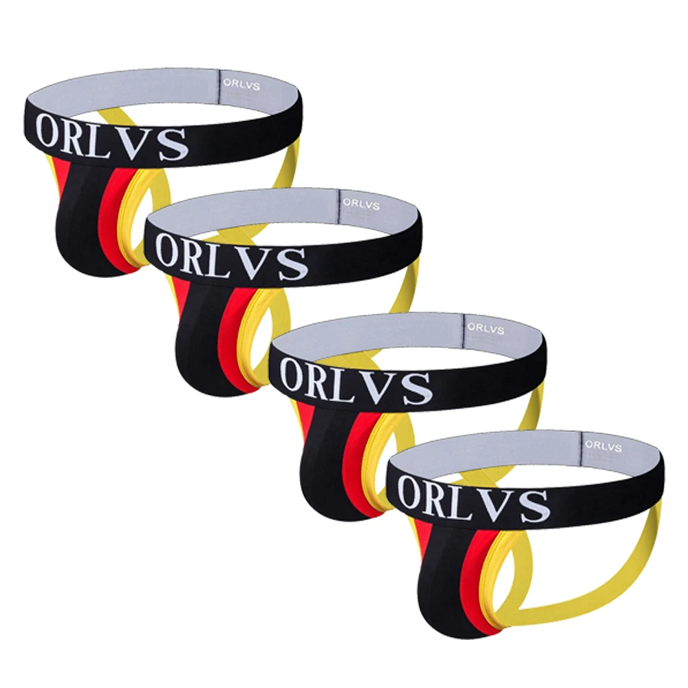 4 шт./Лот мужское хлопковое нижнее белье джоки сексуальное для геев стринги и