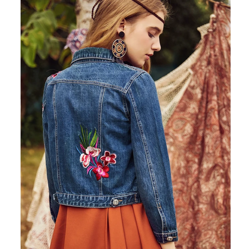 ARTKA Весна 2018 Новая Национальная вышивка винтажная выстиранная джинсовая с