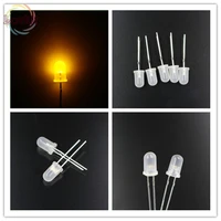 1000pcs led 5mm diffused yellow bulb light urtal bright milk led lamp electronic components f5mm emitting diodes retail hot sale